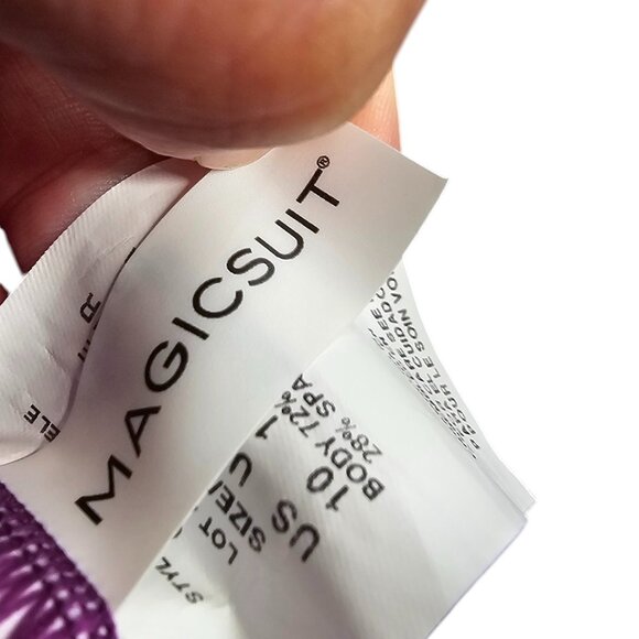 Magicsuit Deep Dive Chantelle Underwire One Piece Swimsuit, Zip, Surf Purple, 10 - Picture 4 of 8